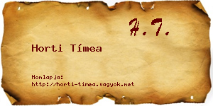 Horti Tímea névjegykártya