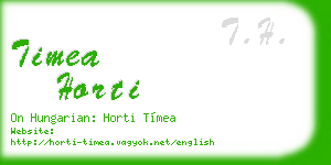 timea horti business card